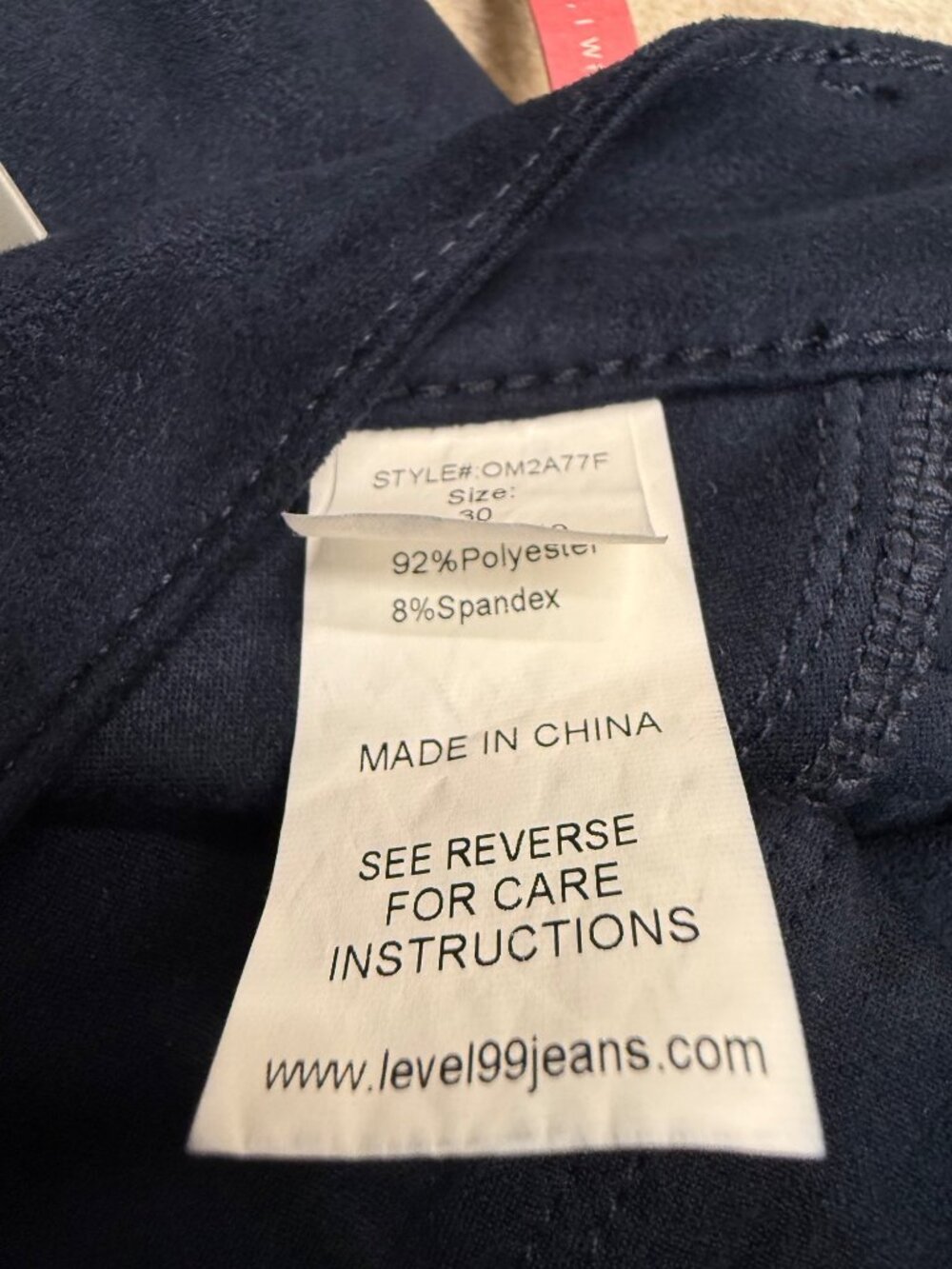 Level 99 Mid Rise Janice Ultra Skinny 5-Pocket Navy Blue Jeans 30" Waist Med NWT - Picture 8 of 12